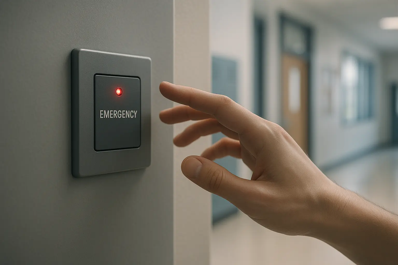 Bouton d'alerte discret en milieu scolaire