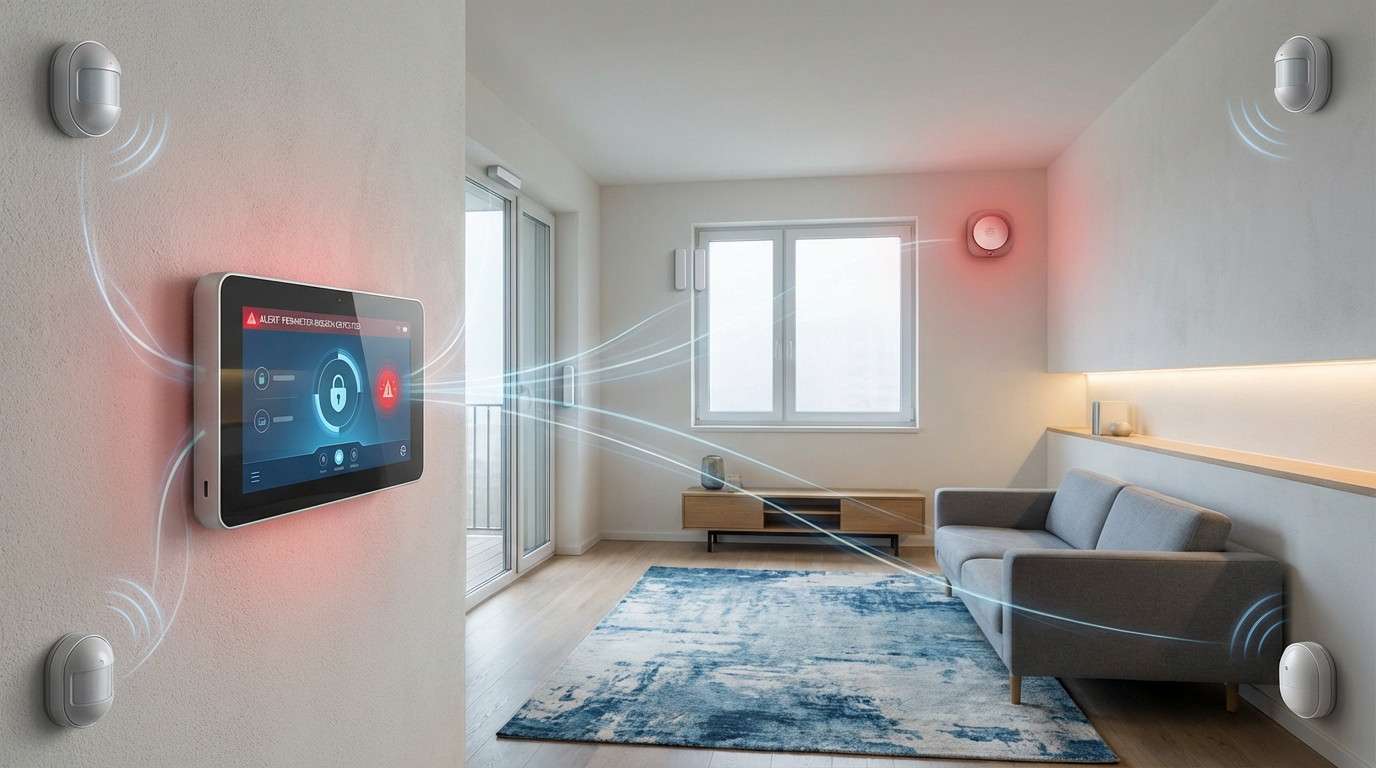 Avance residentiel sécurité systeme moderne salon en Metropole de Lyon installe par Connexit