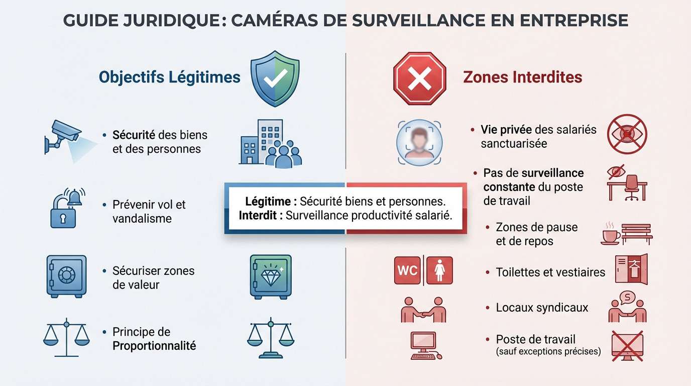 Guide juridique sur les obligations et interdictions de la vidéosurveillance en entreprise selon le RGPD