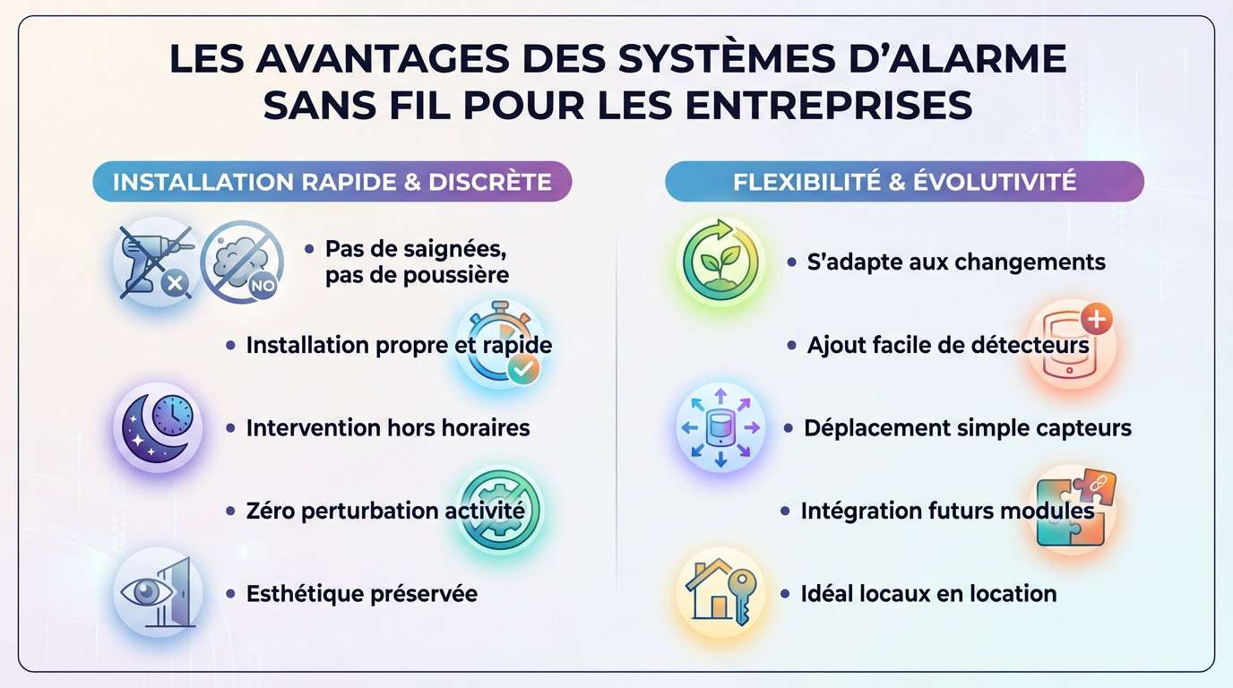 Installation professionnelle alarme sans fil entreprise Caluire-et-Cuire