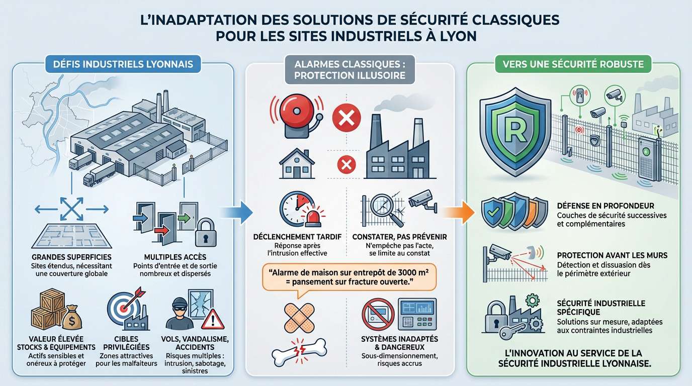 Sécurité industrielle à Lyon : défis, limites et solutions pour entrepôts