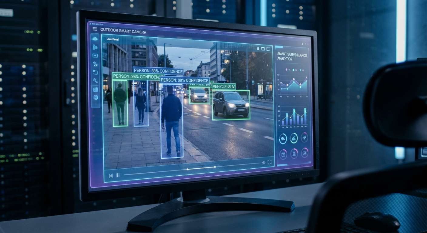 Aipowered sécurité camera dans le Rhone pose par Connexit