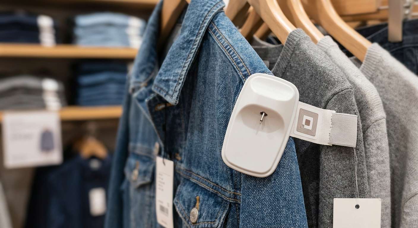 Antivols RFID et etiquettes de securite electronique sur vetements