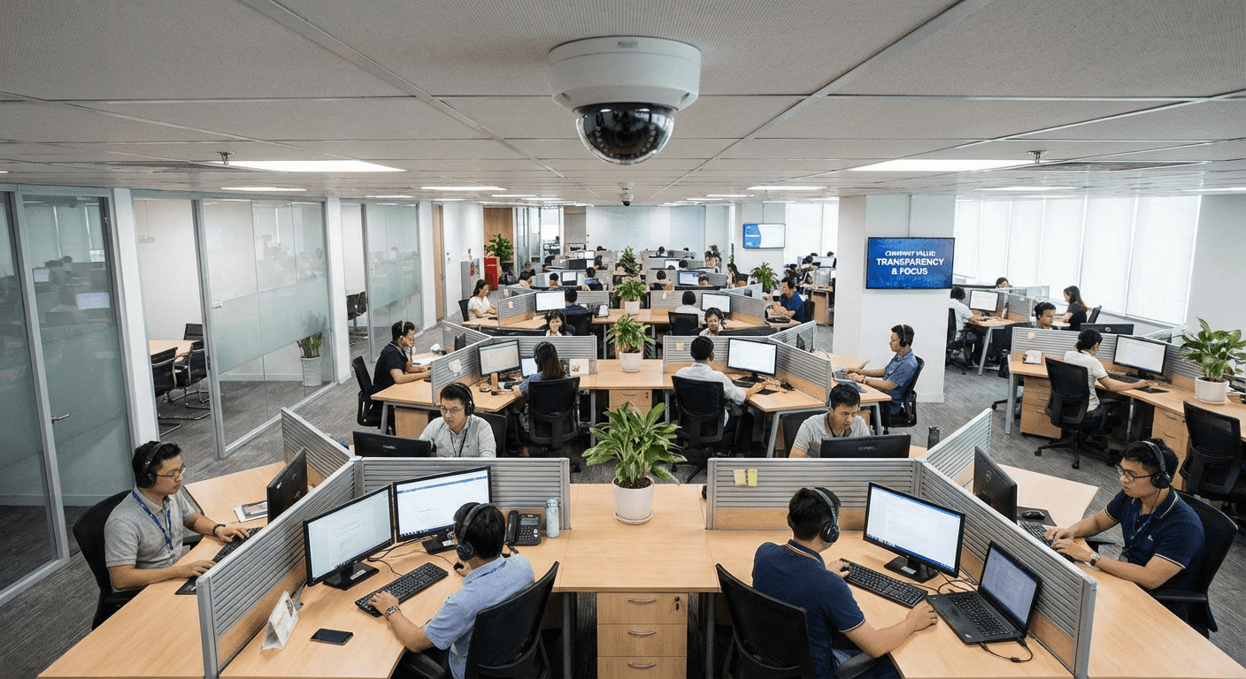 Bureau professionnel sous videosurveillance a Vaulx-en-Velin pour la securite des locaux professionnels