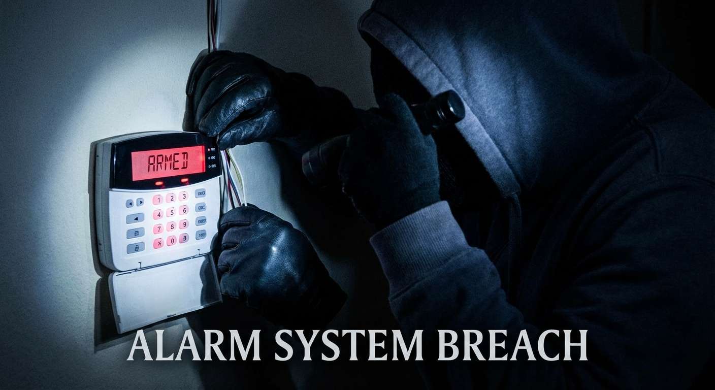 Illustration du brouillage de signal d'un système d'alarme