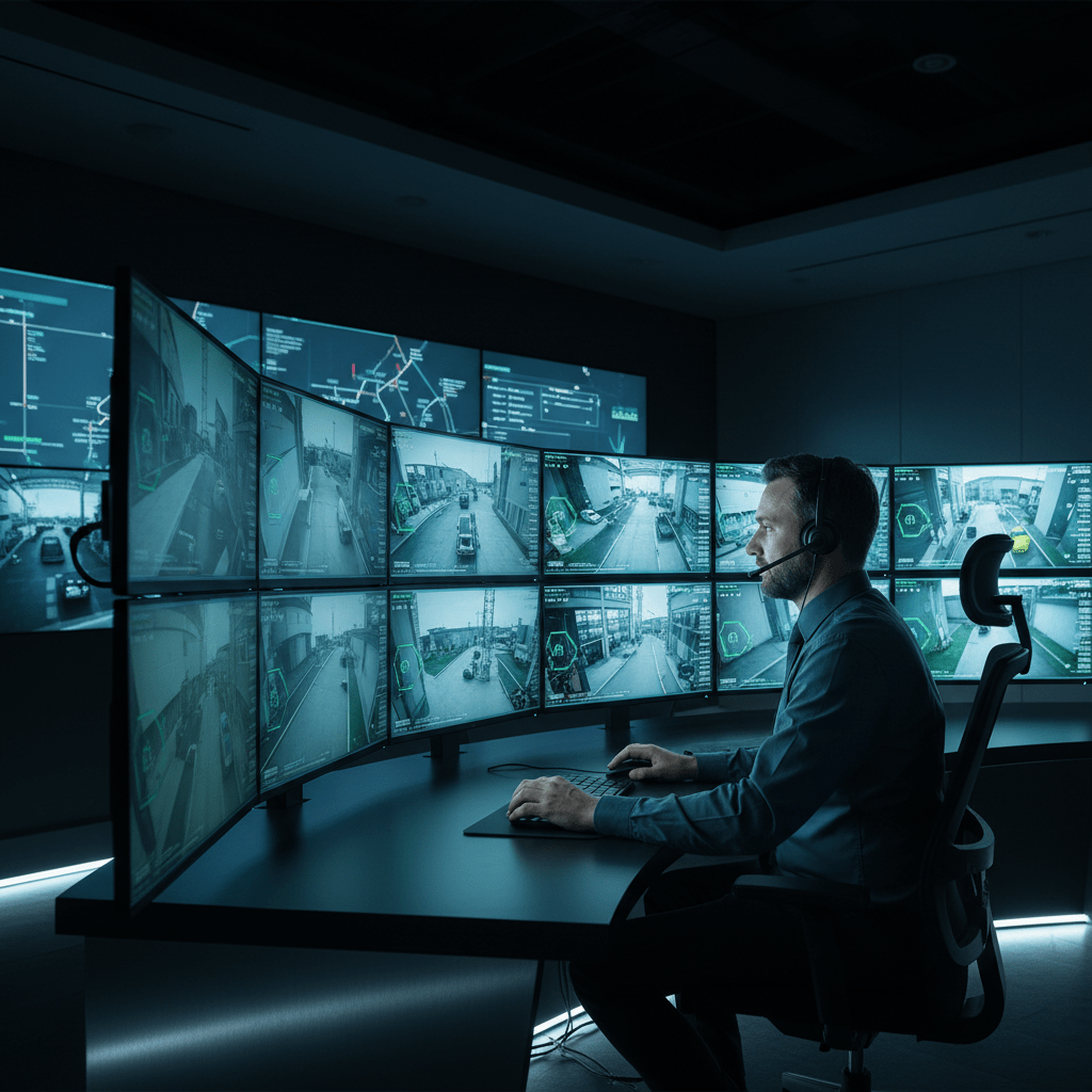 Centre de telesurveillance avec operateur