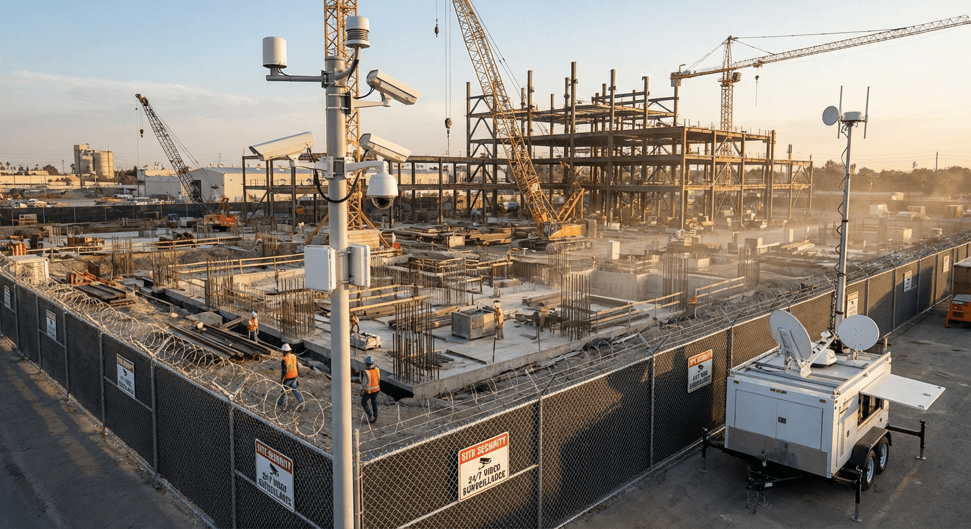 Chantier securise par vidéosurveillance en Metropole de Lyon