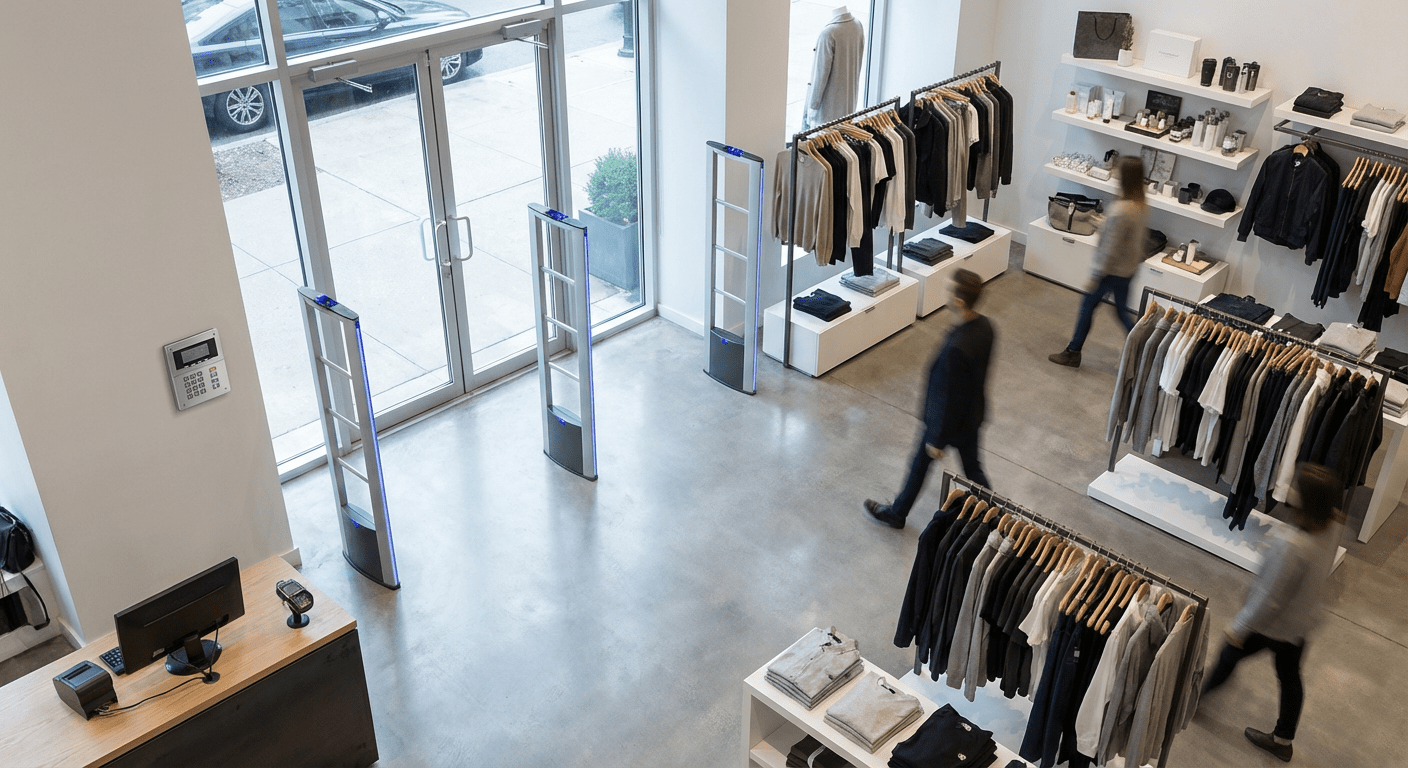 Interieur de commerce sous videosurveillance pour entreprise