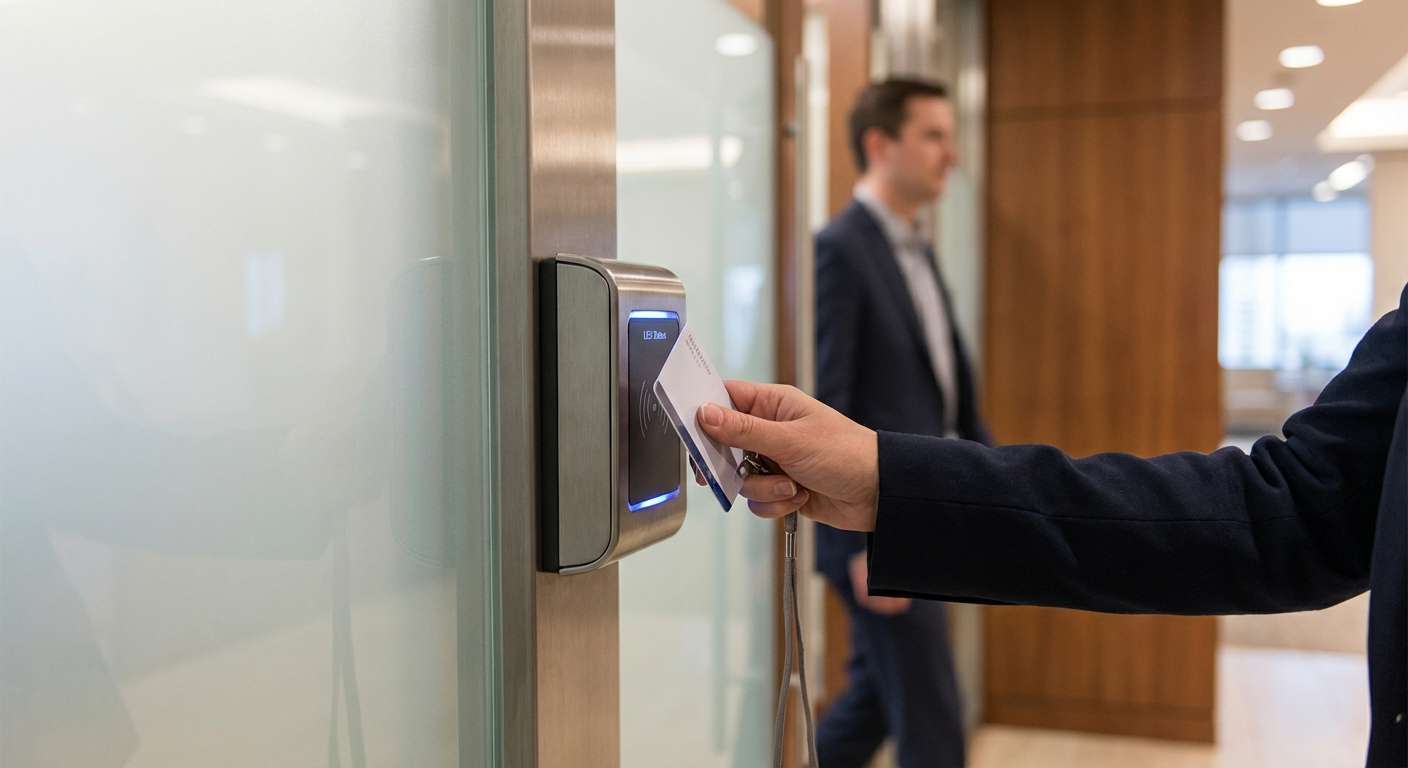 Moderne RFID badge acces contrôle a Villeurbanne installe par Connexit