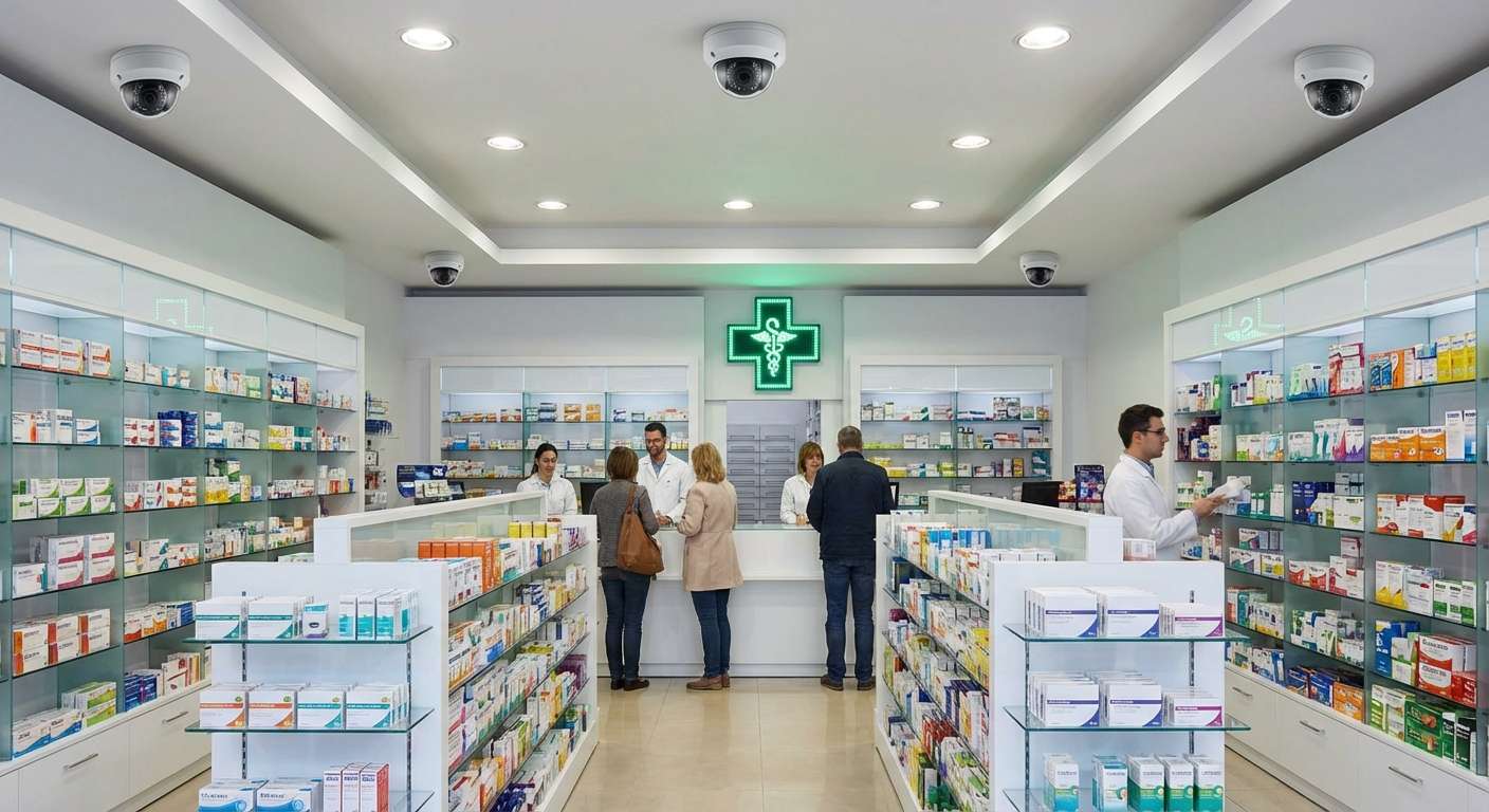 Pharmacie interieur dome secu à Vaulx-en-Velin installe par Connexit