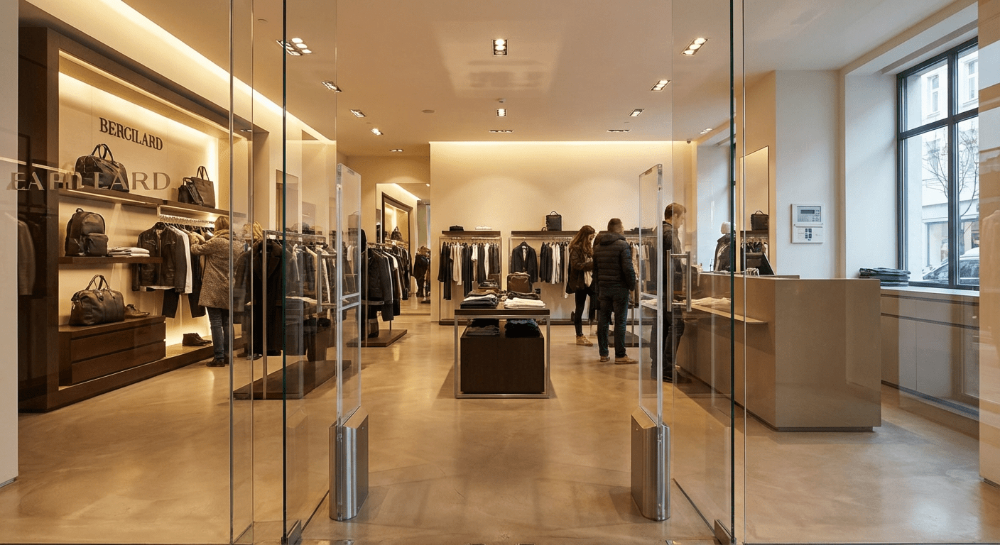 Centrale d'alarme professionnelle installée dans l'arrière-boutique d'un commerce