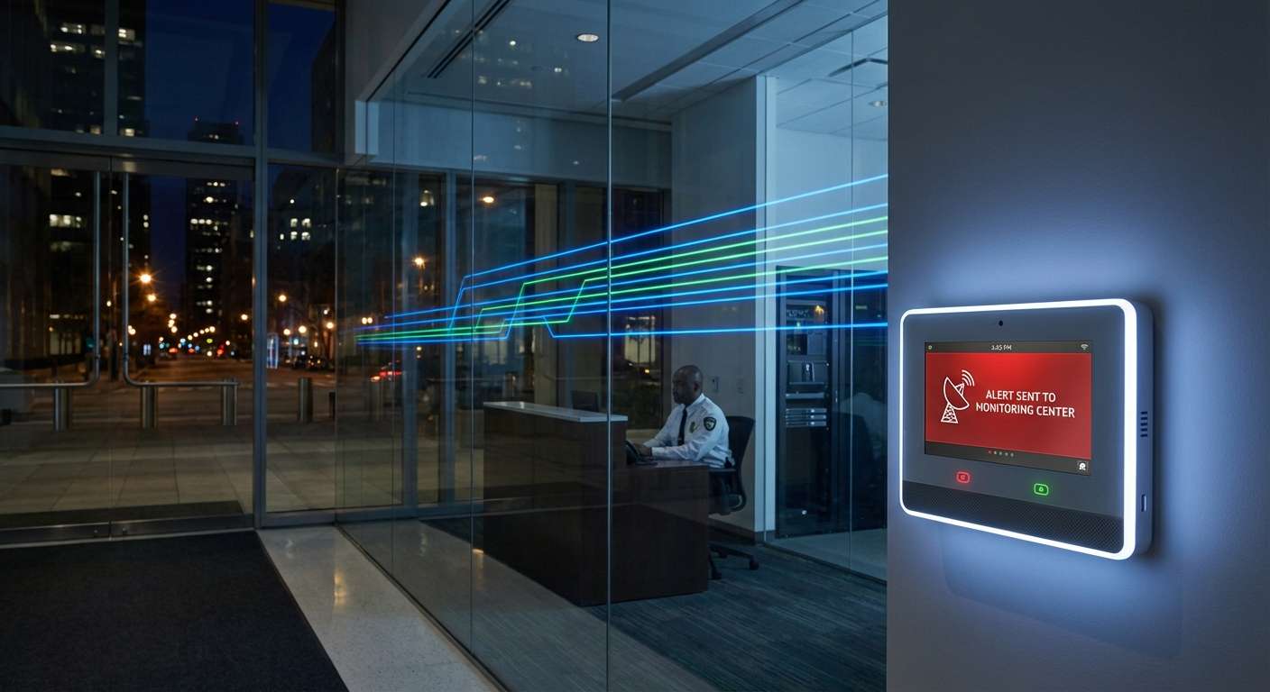 Security alarm system control pa