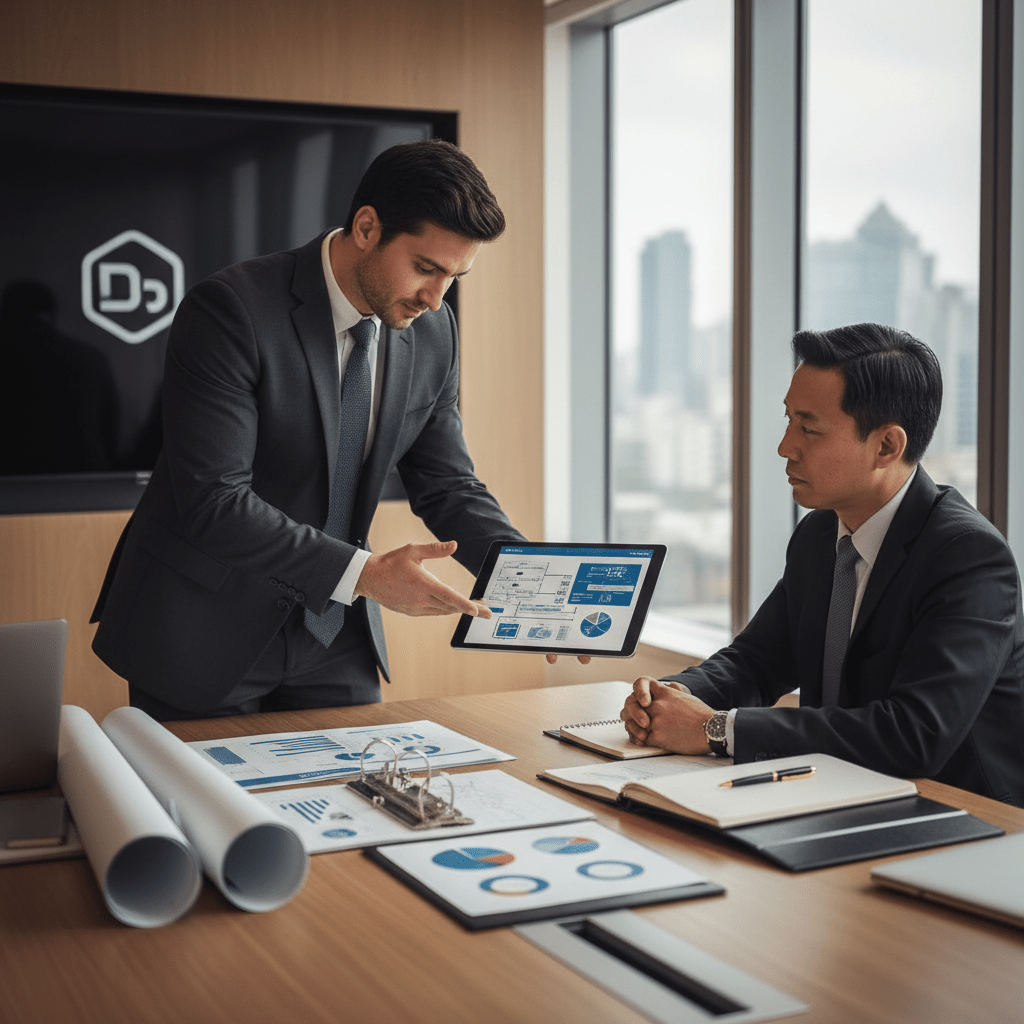 Reunion d audit de securite professionnelle en salle de conference