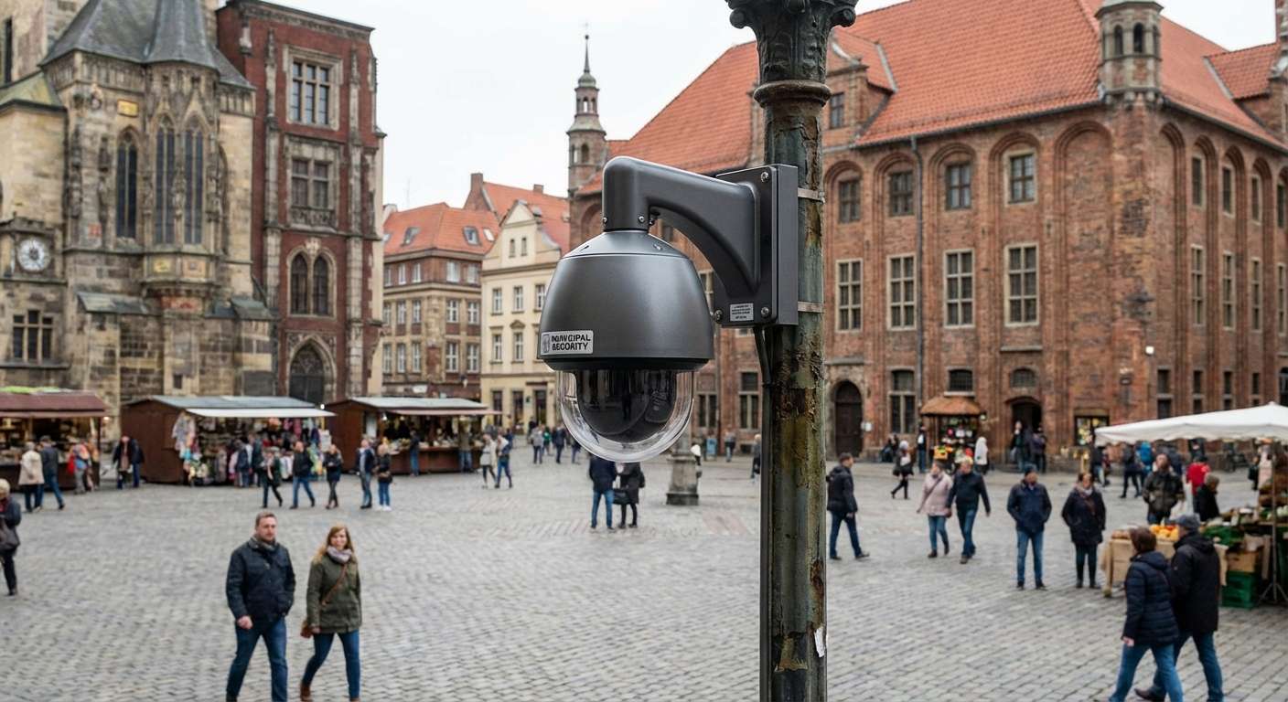 Infrastructure réseau de vidéoprotection urbaine avec fibre optique