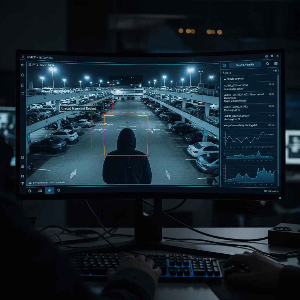 Analyse video par intelligence artificielle detectant une anomalie sur les images